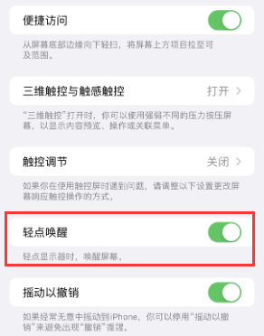 红毛镇苹果授权维修站分享iPhone轻点无法唤醒怎么办 