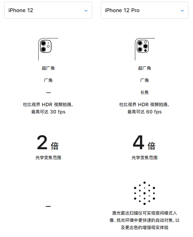 红毛镇苹果手机维修分享苹果 iPhone 12 与 iPhone 12 Pro 选哪款 